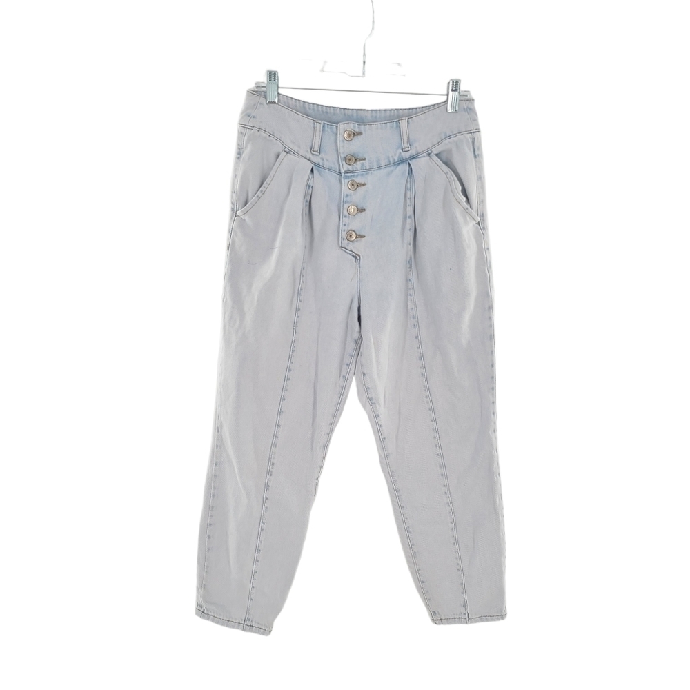 Forever 21 Vintage Button Fly Jeans 80s‎ Style sz 28 Light Blue